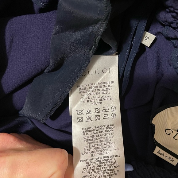 Gucci Harem Trouser - Navy with Interlocking GG Button - Picture 9 of 11